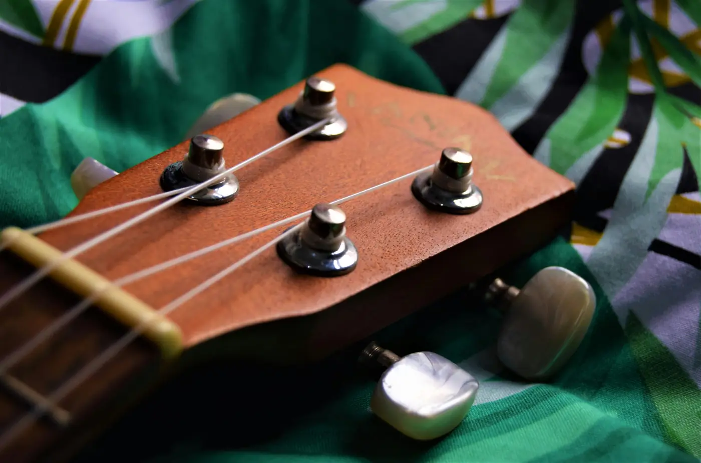 Nahaufnahme einer Ukulele